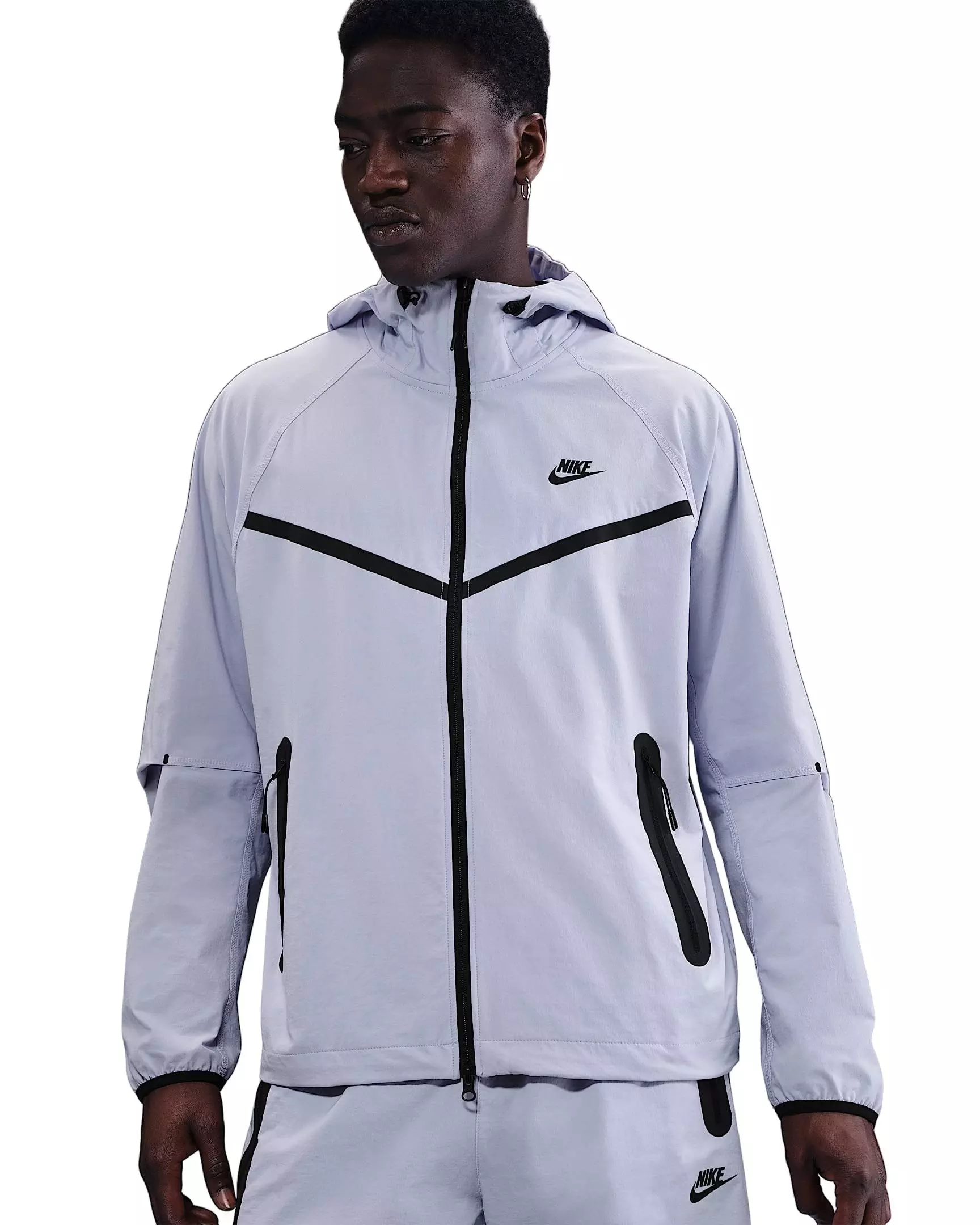 Nike Tech Men's Lightweight Hooded Woven Jacket - Grey